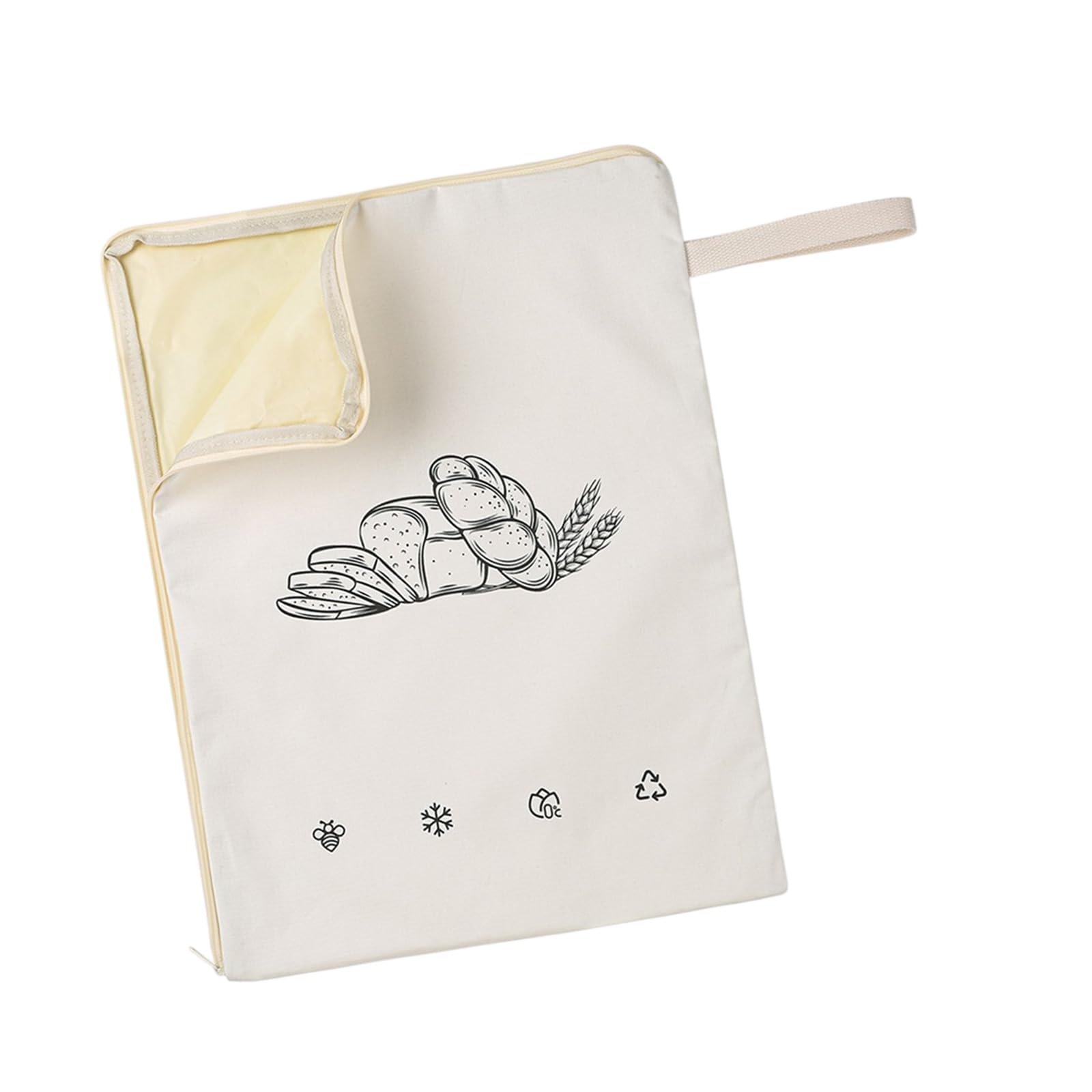 Innovative Bees Wax Lined Produce Bag Zippered Styles Food Organiser for Sourdough Bread Kitchen Accessories Recyclable Beekeeping Food Storage Bags