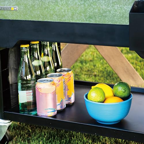 Permasteel 120-Qt Rolling Ice Chest, Portable Patio Party Bar Drink Cooler Cart with Wheels, Drink Dividers - Perfect for Outdoor or Indoor Entertaining, and Parties, Galvanized Steel by Permasteel - Image 7