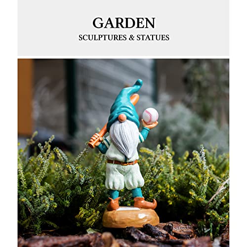Redwix Baseball Garden Gnomes With Solar Light Ball, Funny Gnomes 11.8" For Yard Decorations Outdoor, Solar Garden Statues #TOP7