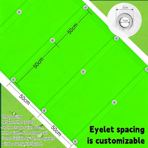 Toldo retráctil de onda verde claro 90x200 con cuerda 6