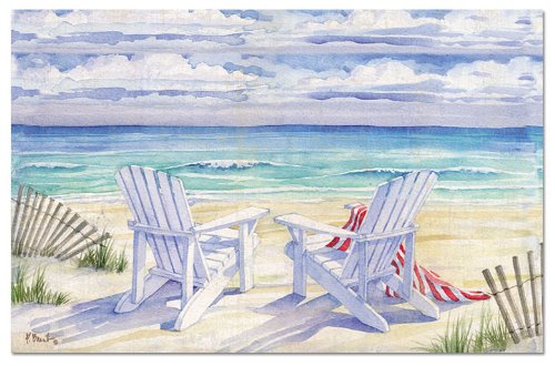 CounterArt Paper Placemat, Beach View, 24-Pack