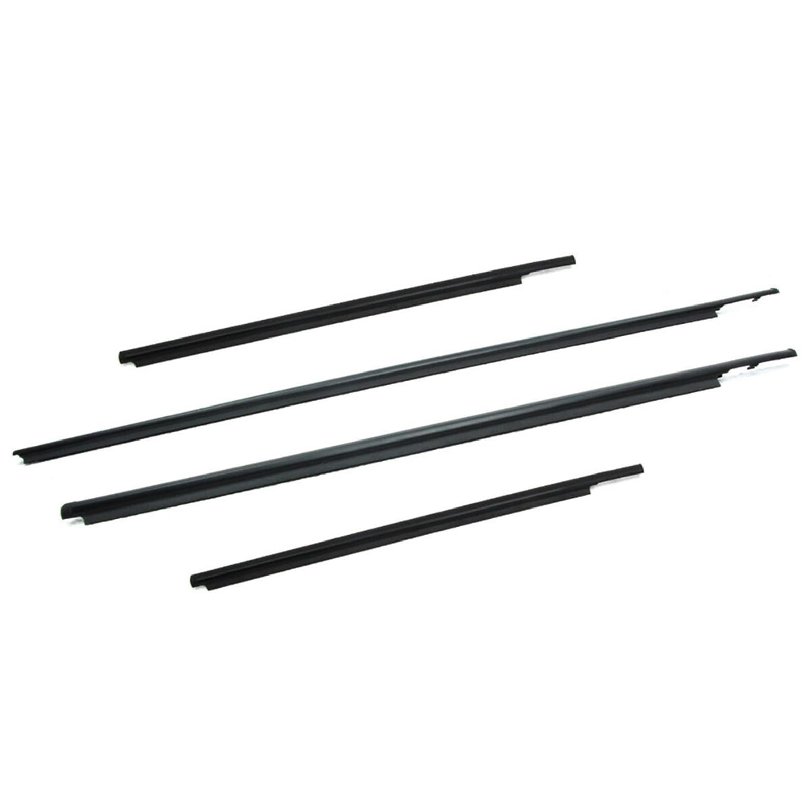 Ipevmlz One Color 4Pcs Outer Window Weatherstrips Seals For Toyota For Vios 2008-2013 Moulding Black Rubber Belt 68160-0D090 68210-0D090