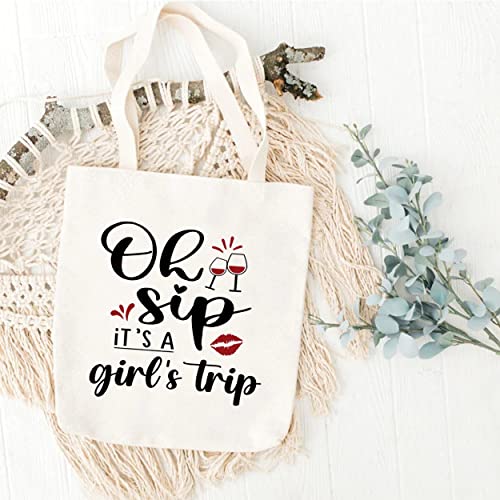 Girls Weekend Canvas Tote Bags for Women Girls Trip Shoulder Bag for Trip Reusable Bag for Summer Vacation4