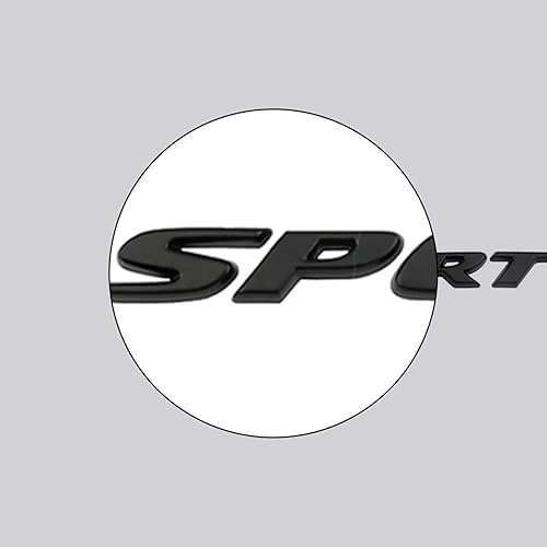 Miniatura 2 de ZOUXO - 2 calcomanías deportivas para automóvil, calcomanía de metal 3D, placa de identificación autoadhesiva, negro, específico del vehículo,