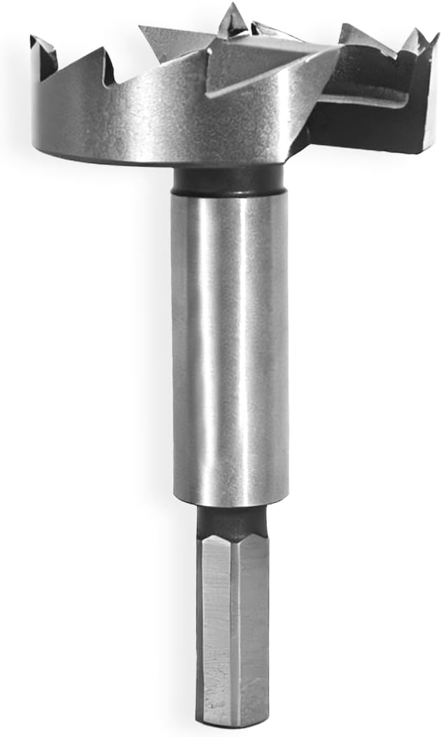 CATITO 1-3/4"(45mm) Forstner Drill Bit for Woodworking - HEX Shank, 1-3/4 Inch Forstner Bit, Wood Drill Bits for Holes, Hinge Cutter for Hard Wood, Plastic, Plywood