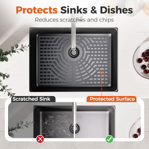 Protector de fregadero de silicona 19x13 tapete de cocina resistente 4