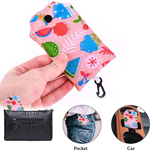 Litthing Shopping Bags Reusable Shopping Totes 10PCS Foldable in Pouch Grocery Bags for Women Shopping Organizing Shopper Gifts Travel Large Heavy Duty Washable (Style 2) - Image 3