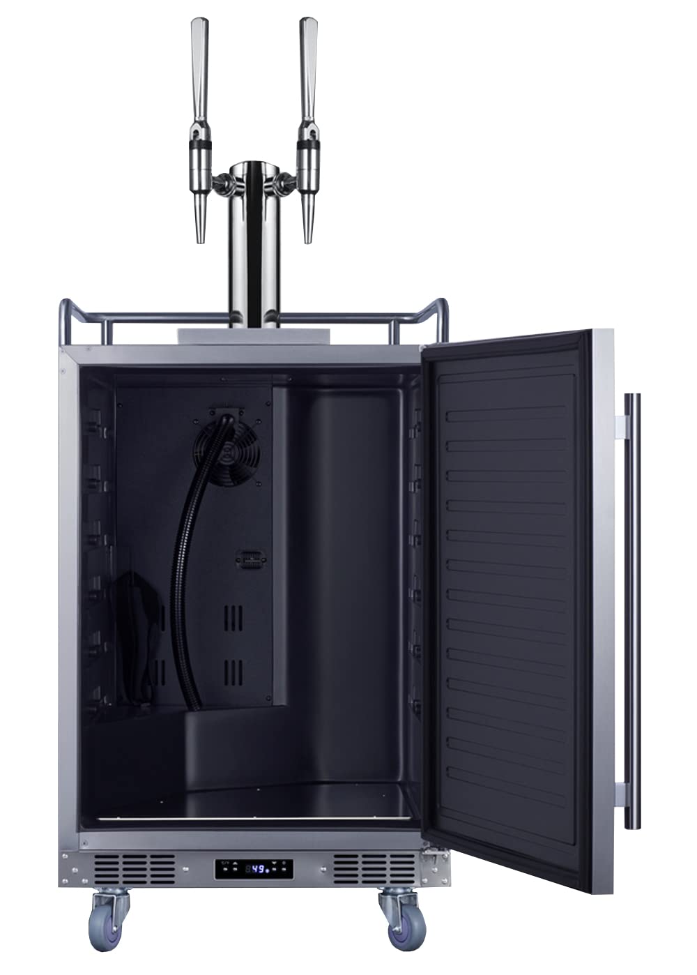 Summit Appliance Sbc682ncftwin 24" Wide Built-In Nitro-Infused Coffee Kegerator, 5.6 Cu.Ft. Interior, Weatherproof, Complete Dual Tap Kit, Dual Tap System, Automatic Defrost, Digital Thermostat on Fridge.com - View 4