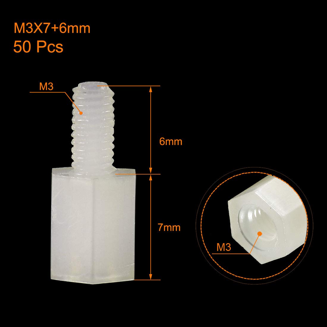 Amazon | uxcell PCBマザーボードスペーサースタンドオフ