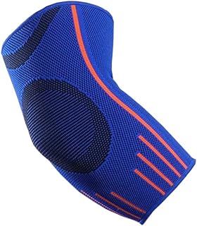 Elbow Support Brace for Men and Women, Elbow Sleeve for Tennis Golfers Powerlifting Bodybuilding Sports Compression Arm Sleeve for Tendonitis  Arthritis, Joint Pain Relief (Blue, Small (S))