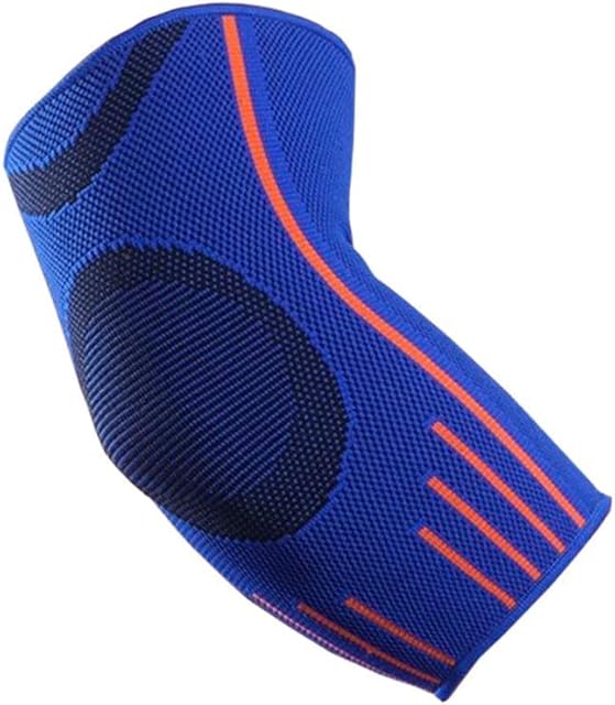 Elbow Support Brace for Men and Women, Elbow Sleeve for Tennis Golfers Powerlifting Bodybuilding Sports Compression Arm Sleeve for Tendonitis  Arthritis, Joint Pain Relief (Blue, Small (S))