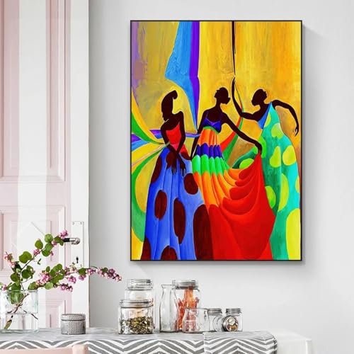 Affiche d'art mural femme africaine graffiti 21x30cm