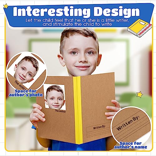 Henoyso 5 Pack Primary Composition Notebook, 9-3/4" x 7-1/2", Kids Primary Journal, K-2 Writing Notebook for Kids Student Draw Write Story Journal Half Blank Books(Bright Color) — view 4