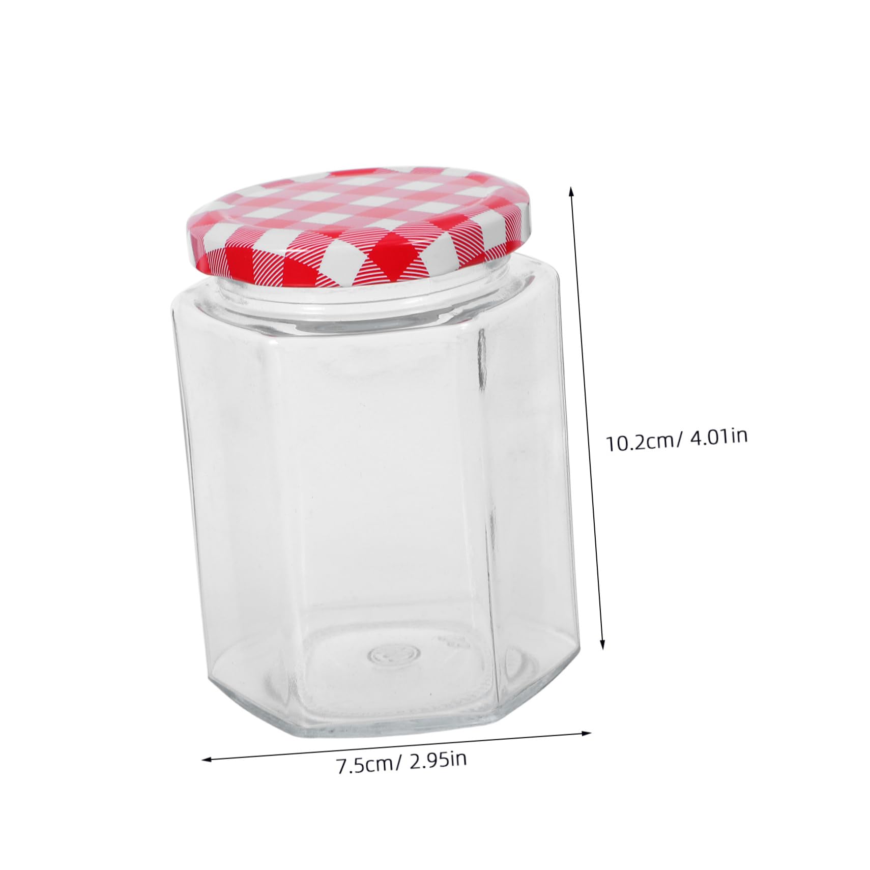 MAGICLULU 6 Stück Kleine Hexagon Marmeladengläser mit Luftdichtem Deckel Klare Behälter für Marmelade Diy Kerzenherstellung und Küchenlagerung