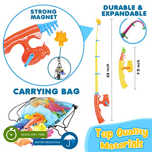 Cheffun Fishing Water Pool Toys For Kids - Magnetic Fishing Game, Fishing Game, Pretend Play, Learning Resources, Kiddie Party Toy, Sea Animal Toys, Toddler Bath Toys, Bath Toys For Toddlers 3+, 4-6 #TOP5