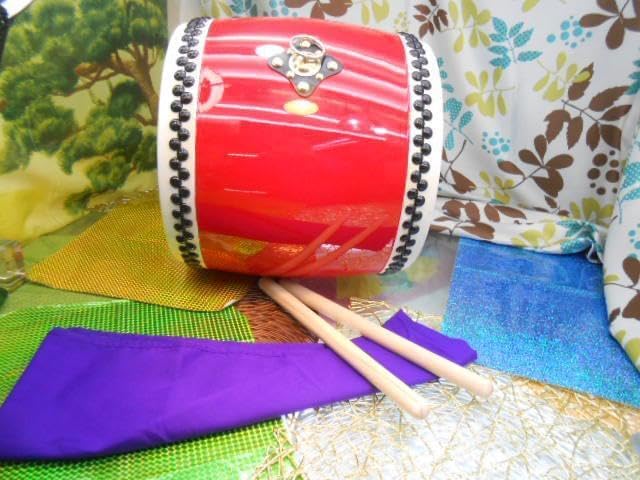 R()33.98 エイサー大太鼓36cm撥二本付きとサージ/モス布 楽天