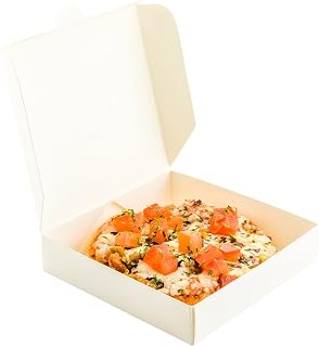 Restaurantware White Paper Mini Pizza Box, 3.5 In, 100 Pack