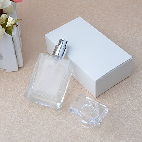 Enslz Flacon de parfum vide portable en verre transparent de 30 ml avec étui en aluminium pour voyage (transparent) - Image 7