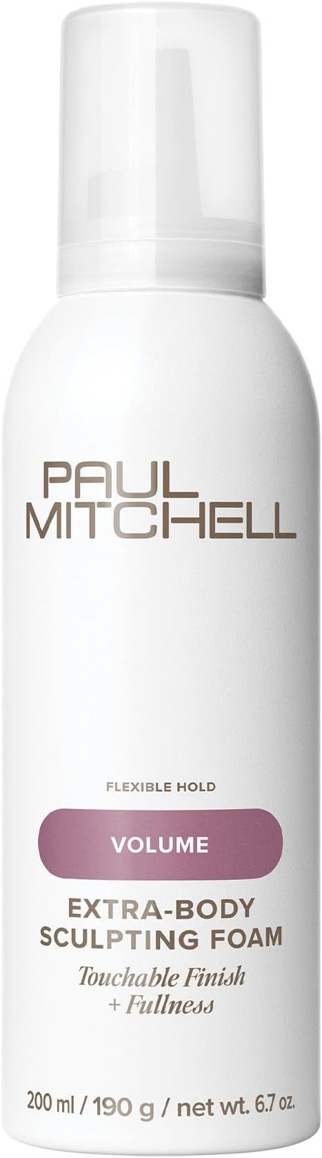 Paul Mitchell Extra-Body Sculpting Foam, Adds Fullness, Touchable Finish, For Fine Hair