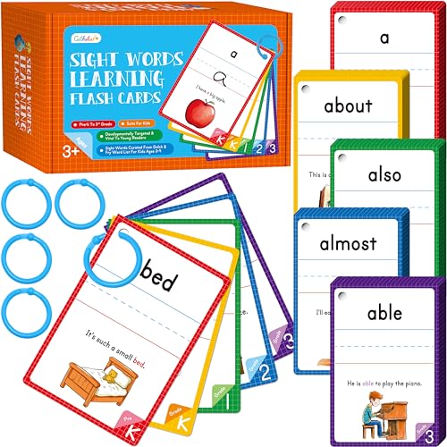 300 Sight Words Flashcards, 150PCS Double-Sided Erasable Reusable Cards Dolch