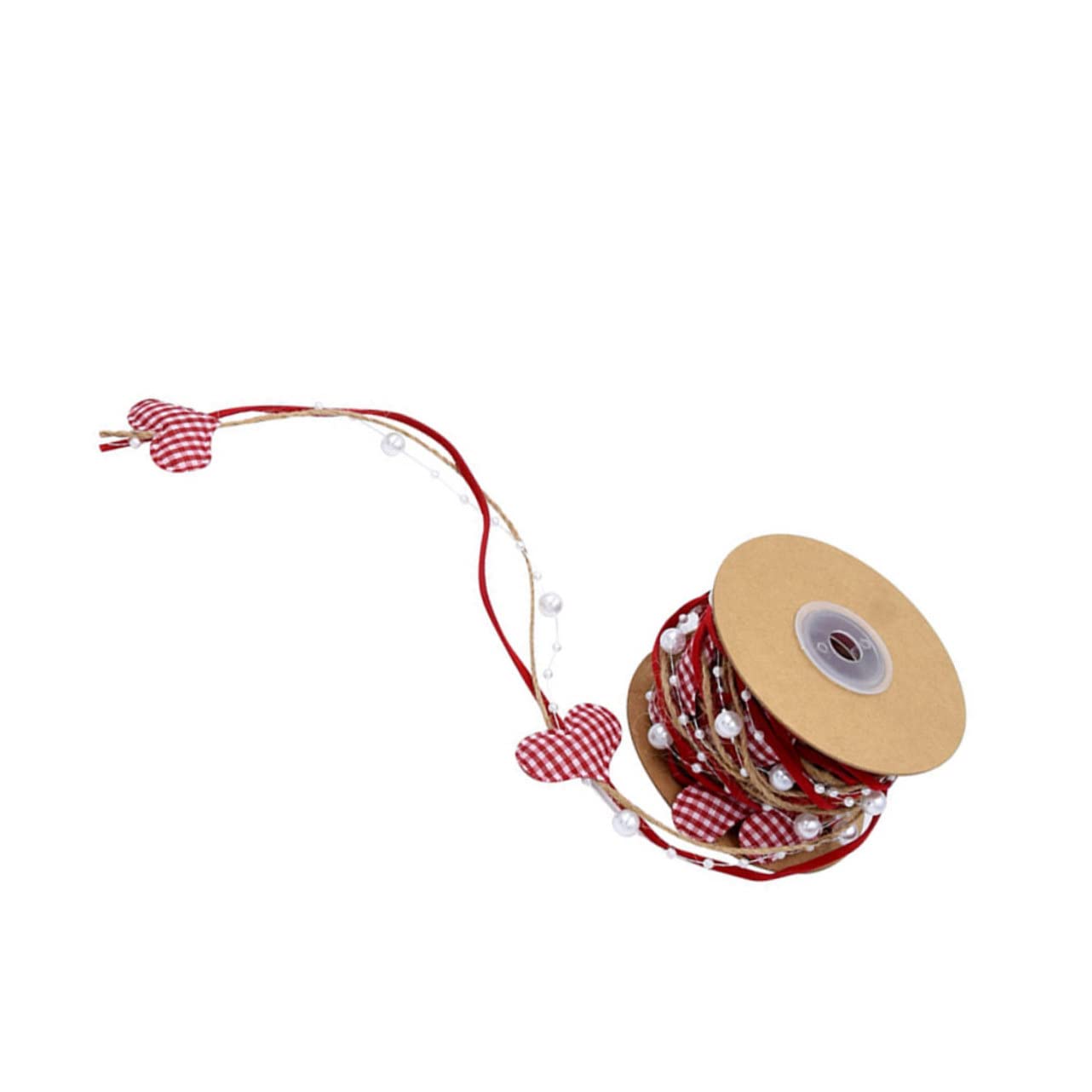 SHINEOFI Kit De 3 Rollos De Cinta De Cuentas De 5 M Con Forma De Corazón Cinta Artesanal Para Decoración Banda De Malla Para Bodas Suministros Para Envolver