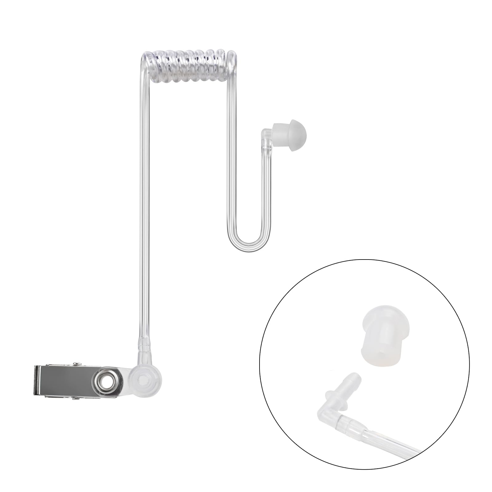 Oreillette pour Talkie Walkie, Tube Acoustique Dissimulé avec Micro PTT, Compatible avec Motorola 2 Broches, pour Radios Bidirectionnelles CP040, DP1400, GP68, GP88, GP300 (Lot de 2)