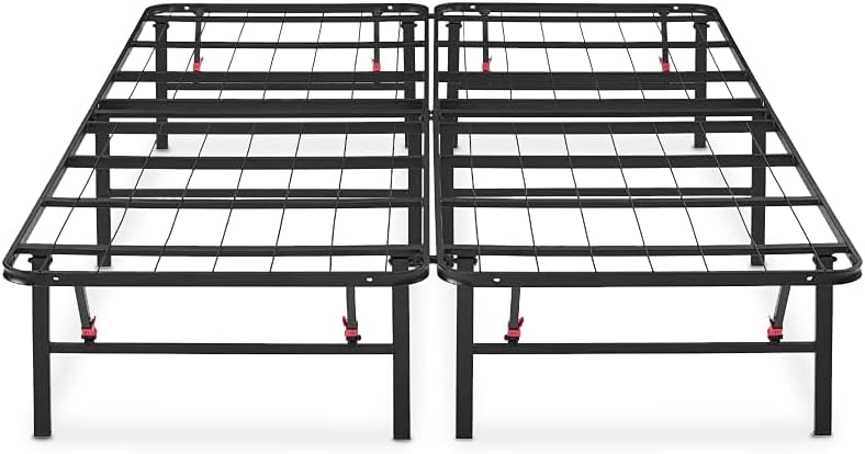  Basics Foldable, 14" Metal Platform Bed Frame with Tool-Free Assembly, No Box Spring Needed - Full: Furniture & Decor