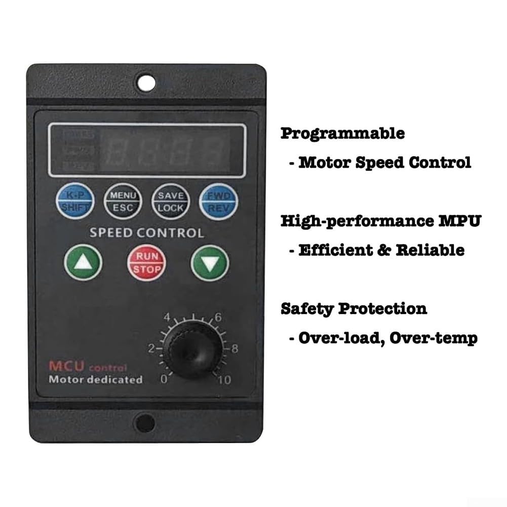 Inverter monofase a trifase per motori, 750/1100W, ingresso 220V, uscita 220V, funzioni di protezione multiple (UX-1.1KW)