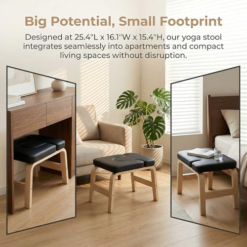 Image of Yoga Headstand Bench, Inversion Chair,Improve Sleep and Stress Relief, Fat Burning and Balance Training, Body Shaping,Ideal for Workout, Fitness and Gym, for Both Beginner and Experience Yogis
