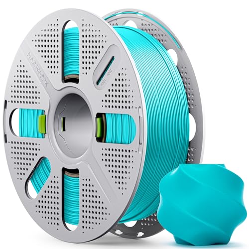 MarsWork PLA Basic Pre-Dried Filament with Quick-Swap Reusable Spool 1kg (2.2lbs) 1.75mm 3D Printing Filament Teal Compatible with Bambu Lab 3D Printers Turquoise