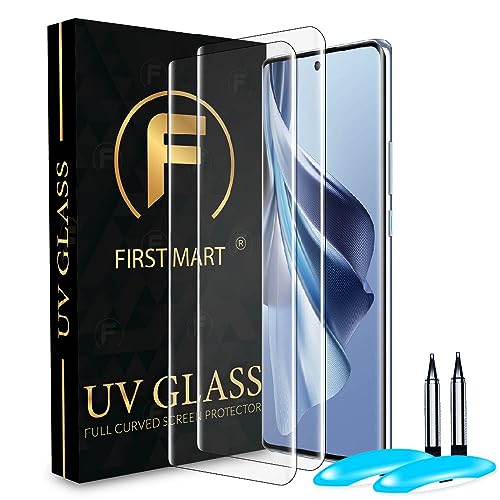 Image of FIRST MART Military-Grade Gorilla UV Tempered Glass for Oppo Reno 10 Pro, Reno 10 and Reno 10 Pro Plus (6.7 Inch) With Installation Kit | Edge to Edge Coverage | Clear [2 Pack]