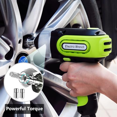 Image of E-HEELP Electric Car Jack Kit 5Ton 12V Hydraulic (Lifting Range: 6.1-20.86 inch) with Impact Wrench & Inflator for Car SUV Sedan MPV with LCD & Tire Pressure Display