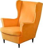 Vista 23 de GULI Wingback - Funda para silla de 2 piezas, fundas para silla de sillón, fundas de elastano para sofá, protector de muebles, lavable a máquina