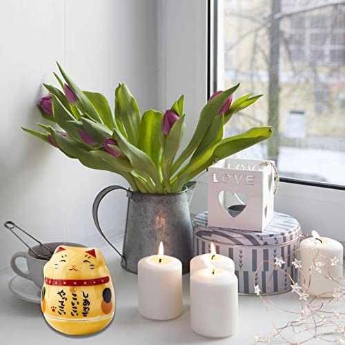 ornamento afortunado do gato - Ceramic Wobbler Animal Toys for Holiday Ornaments | Kitten Tumbler De