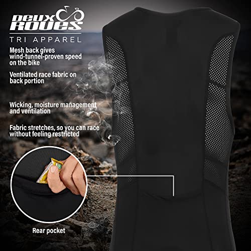 Deux Roues Terno de triatlo masculino corrida tri ciclismo pele terno sem mangas - Bonus Race Bib Be