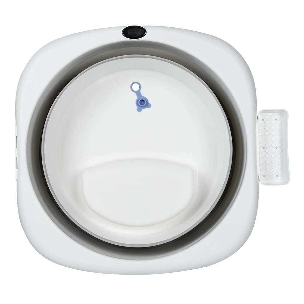 Bañera plegable para bebé, bañera infantil, bañera plegable para niños de 0 a 9 años, para la ducha, para recién nacidos, para toda la familia, gris, antideslizante, para bebé, 7 x 75 x 67 cm (gris)