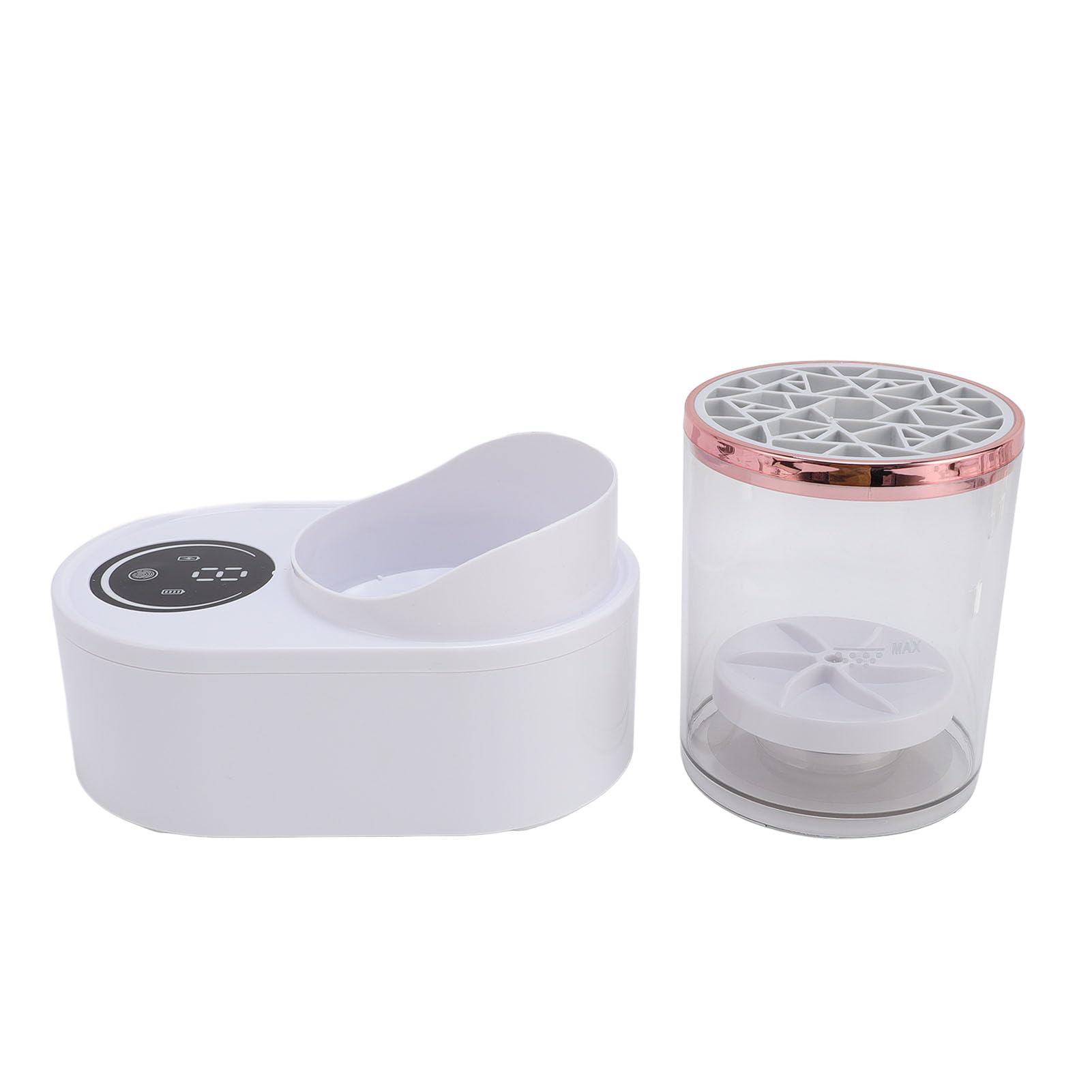 Pulitore elettrico per pennelli trucco 3 in 1 Asciugatrice automatica per pennelli trucco ricaricabile tramite USB per uso domestico Pulizia e asciugatura efficienti per