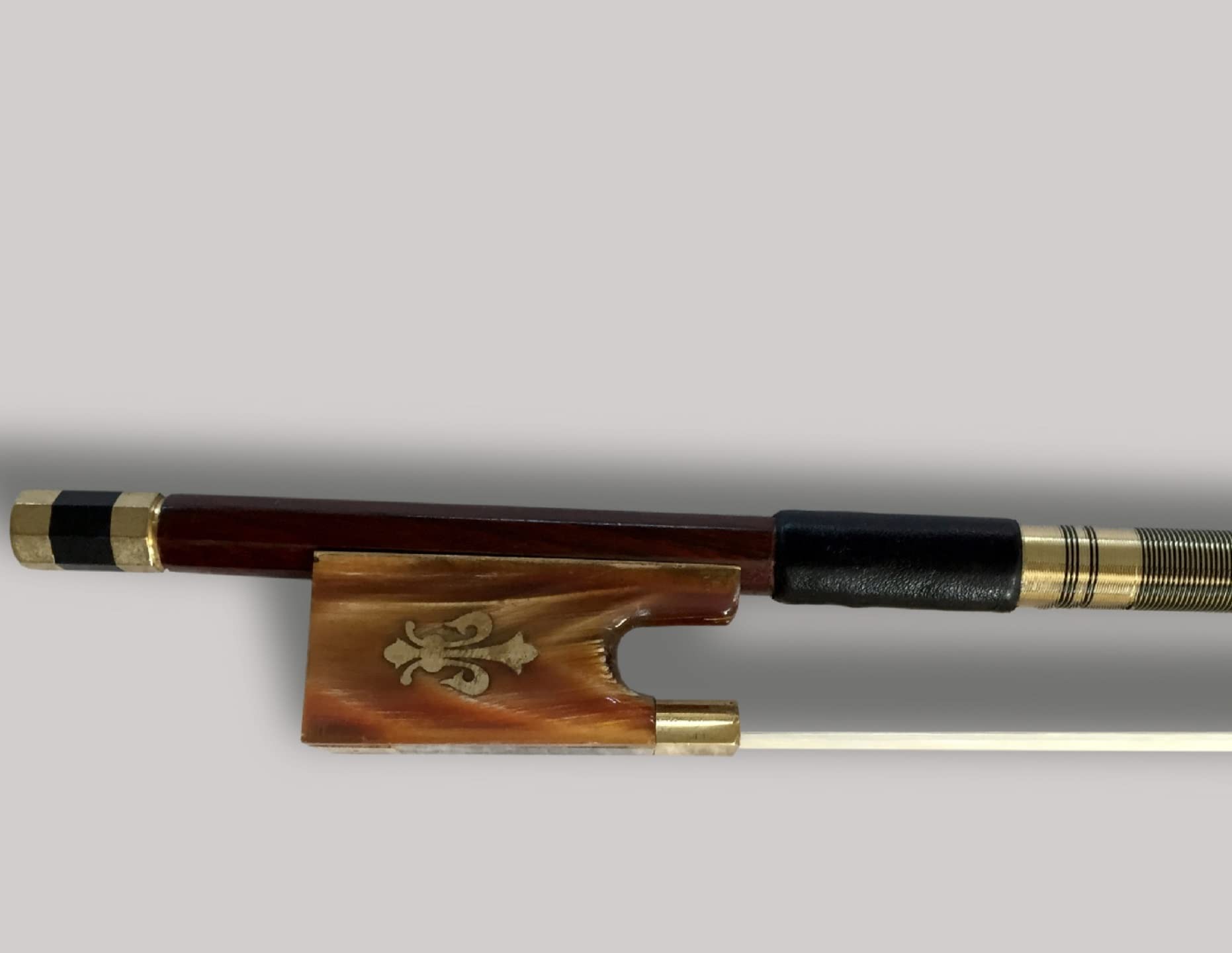 FLFL Hochwertiger Geigenbogen, Geschnitzter Eingelegtes Brasilianisches Holz-Pferdeschwanz Geigenbogen voller Größe (Color : 3/4)