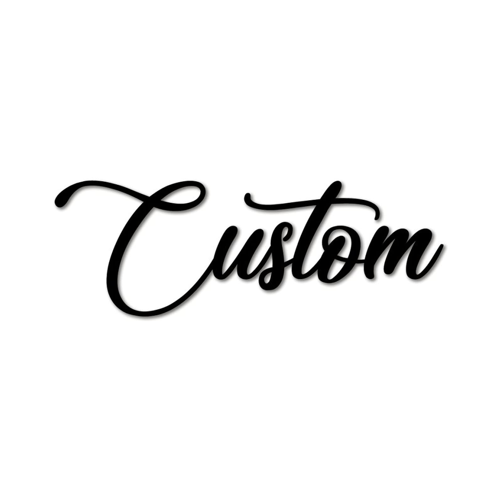 Targa in metallo personalizzata, calligrafia personalizzata, scritta in ferro, decorazione da parete per camera da letto, soggiorno, casa colonica, ufficio, casa dolce casa, 60 cm