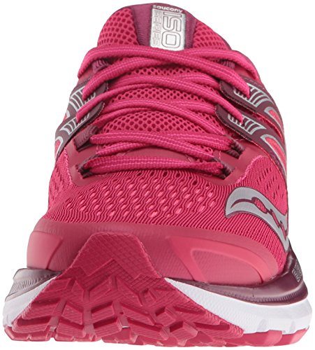 Saucony Womens Triumph Iso Running Shoe Pink Berry Silver