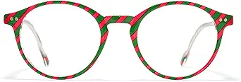 TIJN Blue Light Blocking Glasses Men Women Vintage Thick Round Rim Frame Eyeglasses