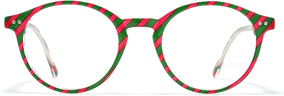 TIJN Blue Light Blocking Glasses Men Women Vintage Thick Round Rim Frame Eyeglasses