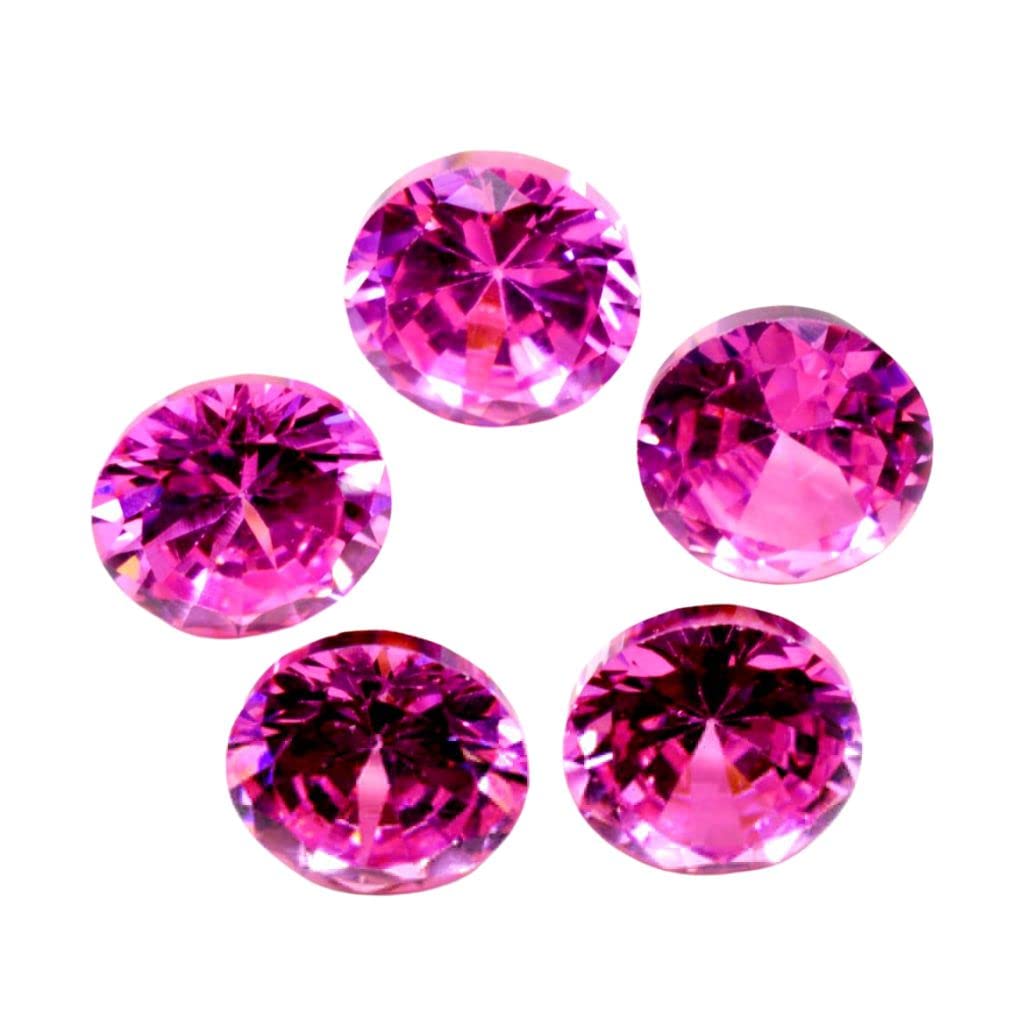 Created Pink Cubic Zircon at Wholesale Rate (Rs 7.5/Carat) Fine Quality Round Shape जरकन Loose Gemstone for Reselling Astrologers Jewellers Crystal Healing Astrological-image-37