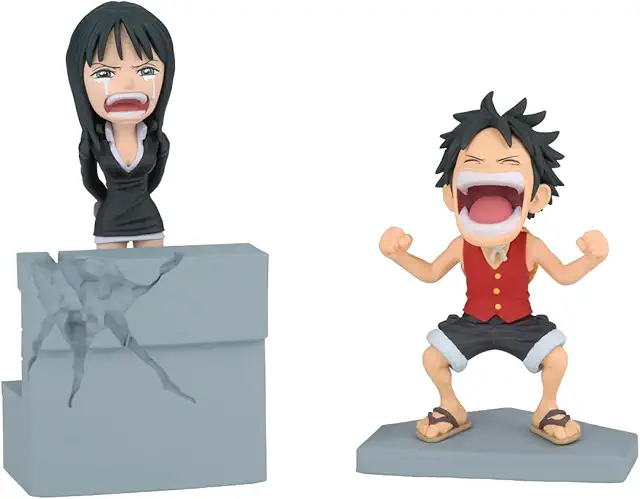 Figurina Nico Robin & Monkey D. Luffy One Piece - Collezione Banpresto 10 cm