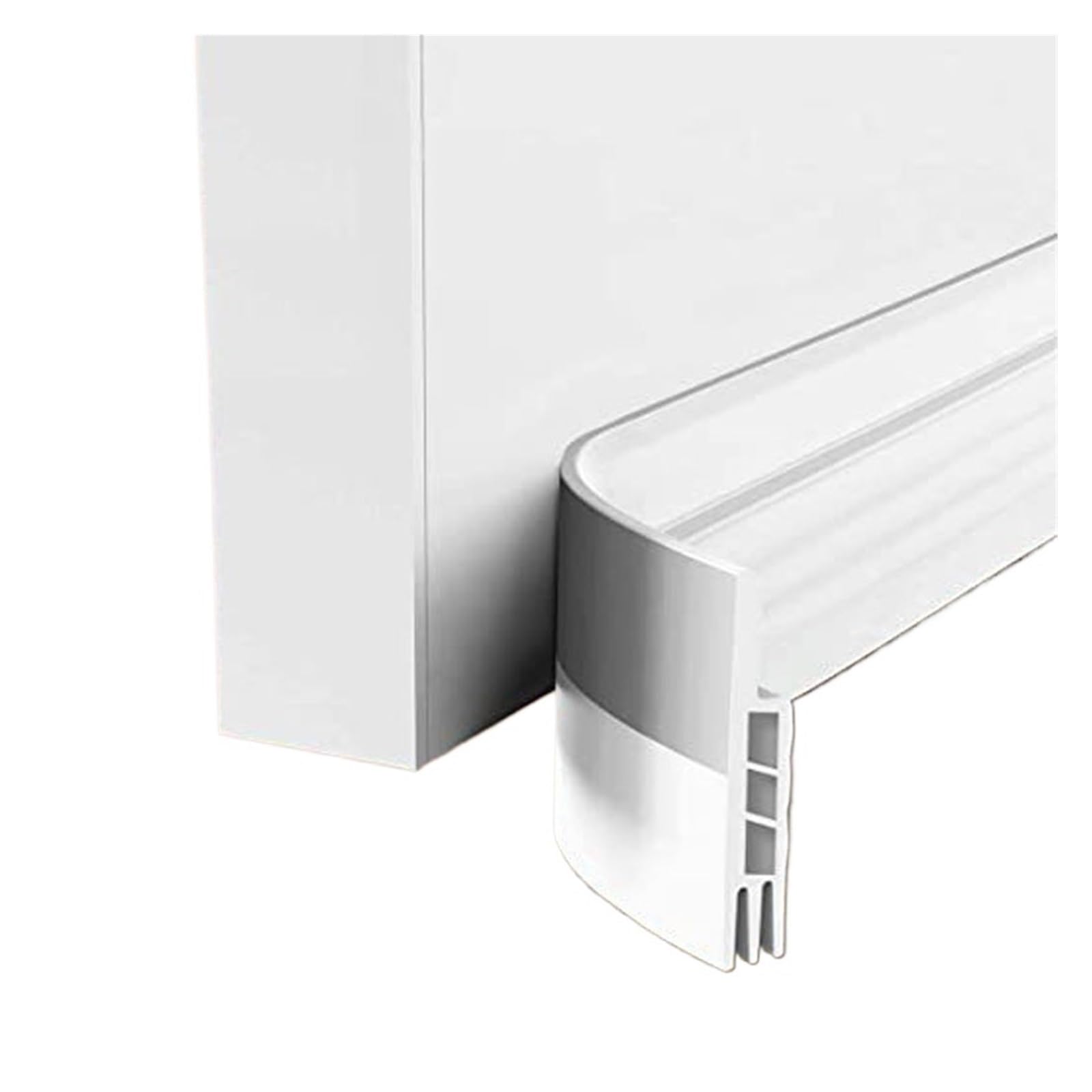 Draft Excluder For Doors Door Draft Stopper Sweep For Exterior & Interior Bottom Of Doors,Under Door Seal And Noise Insulation Weather Stripping(WHITE)