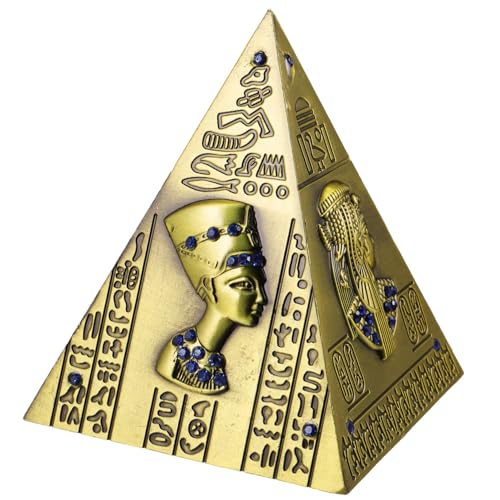 AOKWAWALIY Décoration de la maison Petite pyramide Bijou Egypte Boîte à bijoux Pyramide égyptienne Statue Décoration de table Bureau Sculpture pyramide rétro