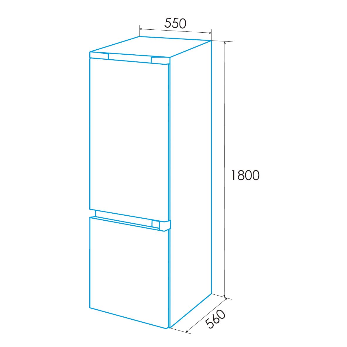 EDESA Frigorífico Combi Estático EFC-1821 ST WH de 180 cm, 262 L, Control Electrónico, Fresh Box, 3 Cajones, LED, Puertas Reversibles, Clase E, Blanco