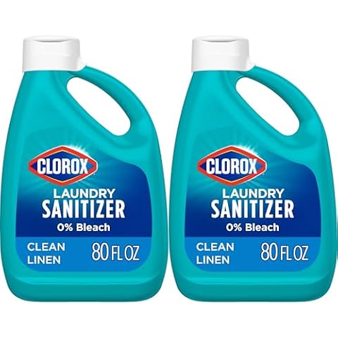 Clorox Laundry Sanitizer, Kills 99.9% of Odor-Causing Bacteria on Laundry, 80 Fl Oz, Pack of 2 Cover