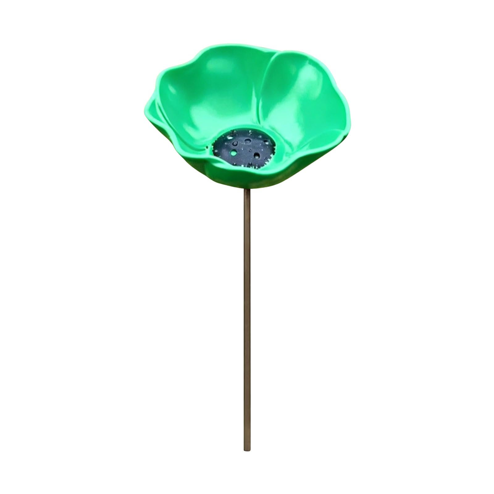 NRGQAXM Metal Flower Garden Stakes Bird Bath, Bee Watering Station Hummingbird Fountain Flower Bird Bath Stakes for Outside Hummingbird Water Station for for Outdoors Butterfly Water Feeder