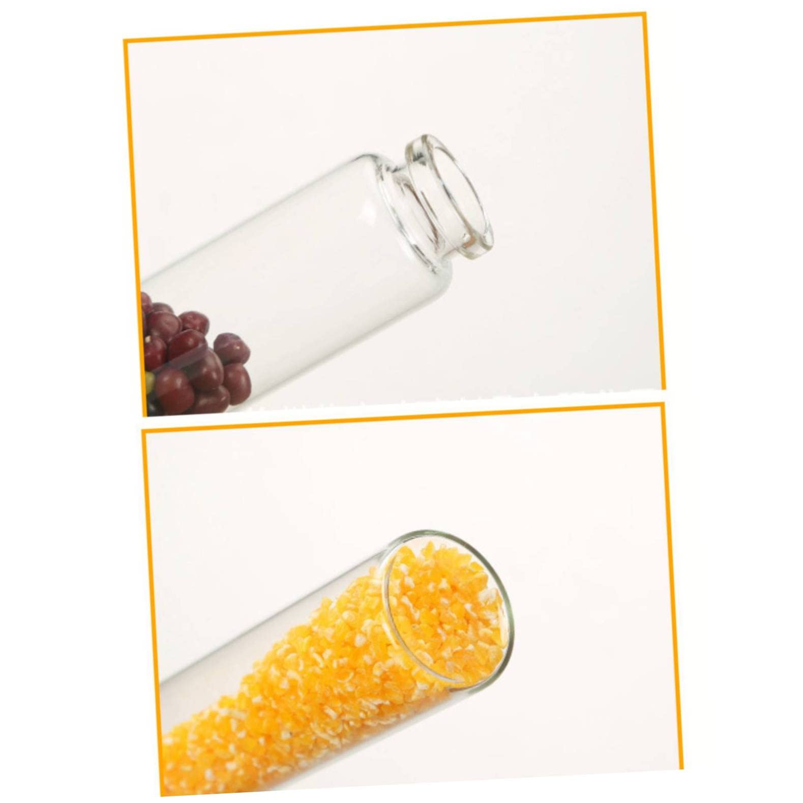 POPETPOP 20pezzi Bottiglia di Vetro Tappo di Sughero in Legno Mini Bottiglia dei Desideri Trasparente Barattolo dei Desideri per Tè Snack Messaggi Pot-pourri Decorazioni Fai da Te Regalo Pe
